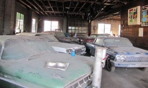 Inside storage at the Lambrecht Chevrolet dealership.