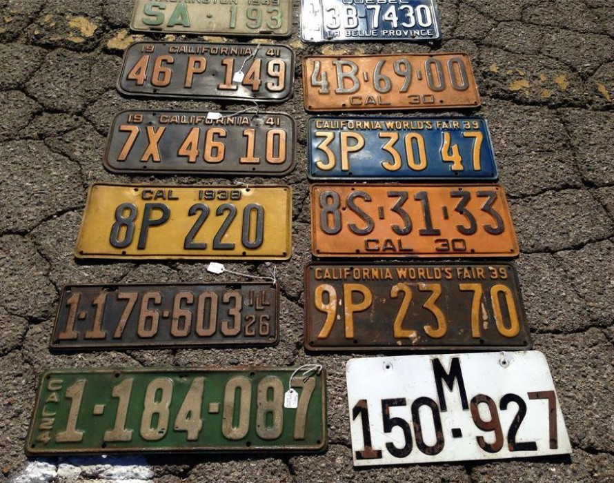 Vintage License Plates Do they add value? Pomona Swap Meet