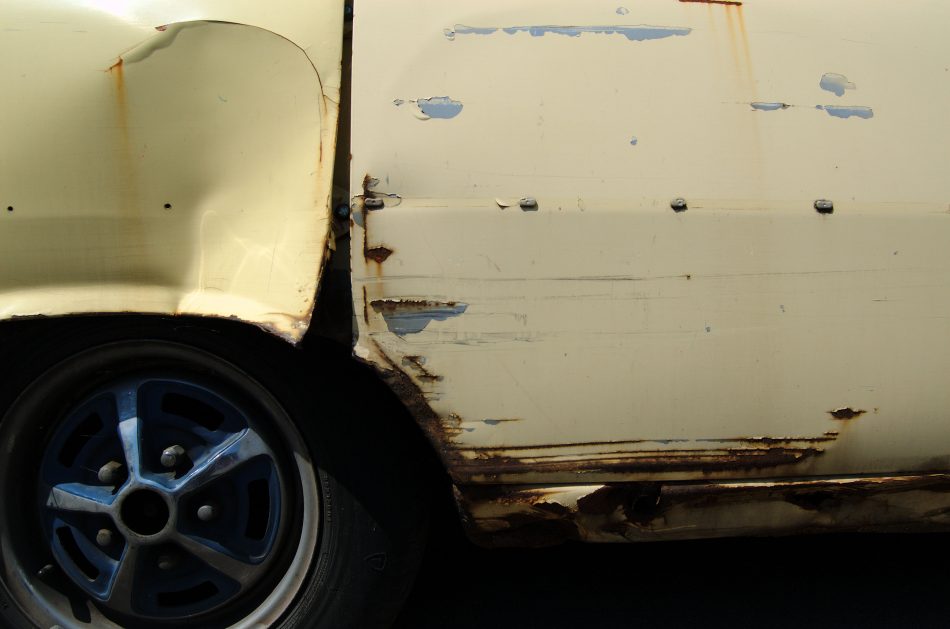 Rust on a Car Door Panel