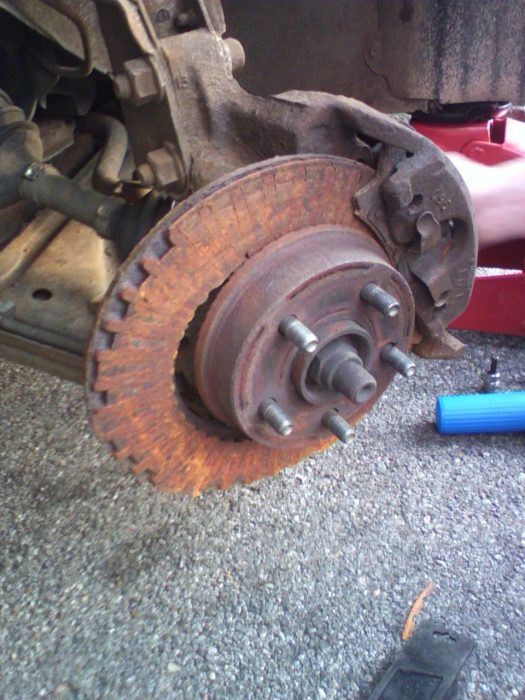 Destroyed brake rotors
