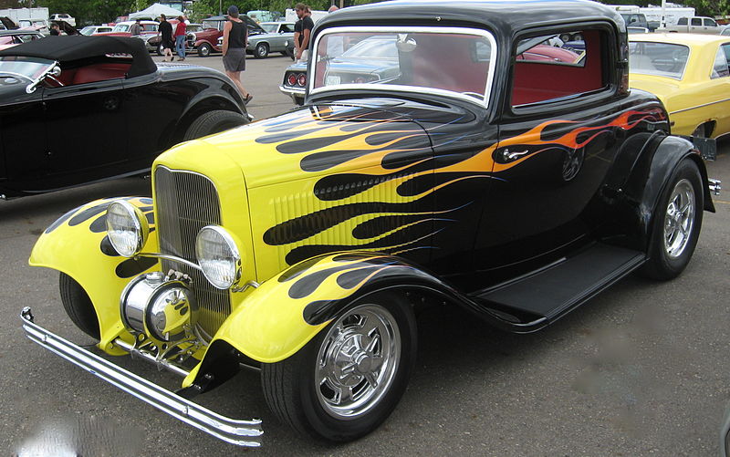 Chevy cool custom ford hot ride rod tin vintage #7