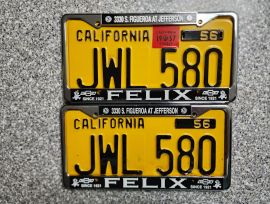 1957 California License Plates, DMV Clear Guarante