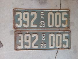 1926 License Plate Set