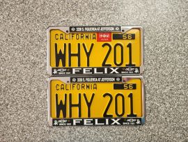 1961 California License Plates, DMV Clear 
