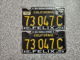 1969 California Commercial License Plates, DMV 