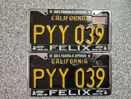 1965 California License Plates, DMV Clear 