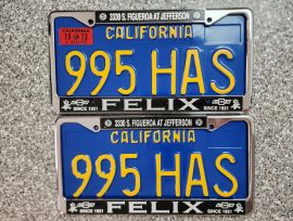 1973 California License Plates, DMV Clear 1973 California License Plates, DMV Clear