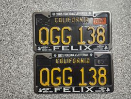 1965 California License Plates, DMV Clear Guarante