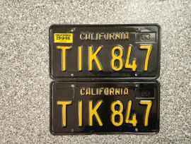 1966 California License Plates, DMV Clear Guarante