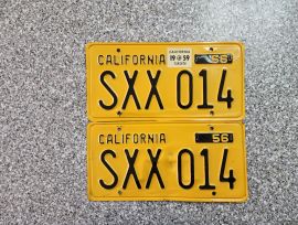 1959 California License Plates, DMV Clear Guarante