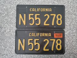 1965 California Commercial License Plates,  DMV