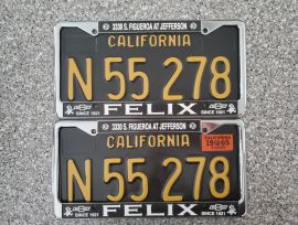 1965 California Commercial License Plates,  DMV