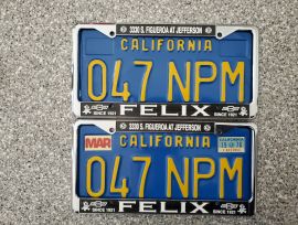 1976 California License Plates, DMV Clear 