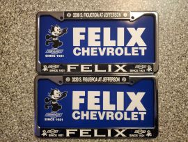 Felix Chevrolet License Plate Frames, Unused