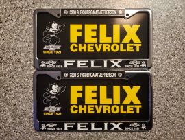 Felix Chevrolet License Plate Frames, Unused