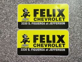 Felix Chevrolet License Plate board Inserts