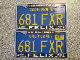 1972 California License Plates, DMV Clear 
