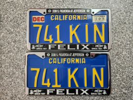 1974 California License Plates, DMV Clear 