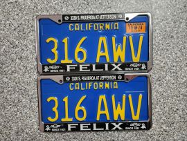 1970 California License Plates, DMV Clear 