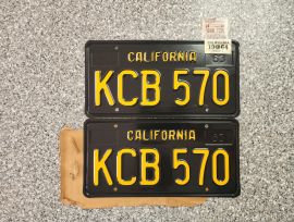1964 California License Plates, DMV Clear Guarante