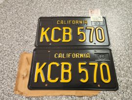 1964 California License Plates, DMV Clear Guarante
