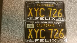 1969 California License Plates, DMV Clear
