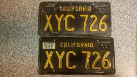 1969 California License Plates, DMV Clear