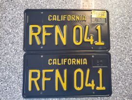 1966 California License Plates, Pro-Restored
