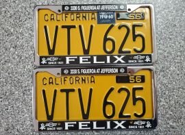 1960 California License Plates, DMV Clear 