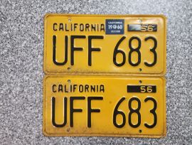 1960 California License Plates, DMV Clear