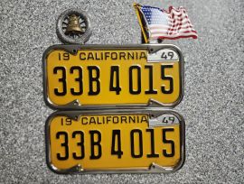 1947 California License Plates, DMV Clear 