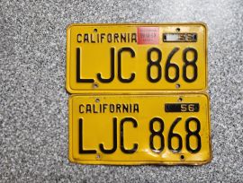 1957 California License Plates, DMV Clear