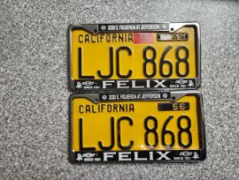 1957 California License Plates, DMV Clear