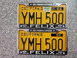 1962 California License Plates, DMV Clear 