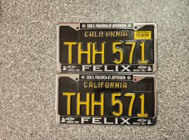 1966 California License Plates, DMV Clear 