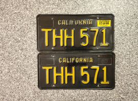 1966 California License Plates, DMV Clear 