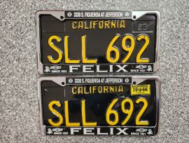1966 California License Plates, DMV Clear 