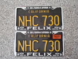 1965 California License Plates, DMV Clear 