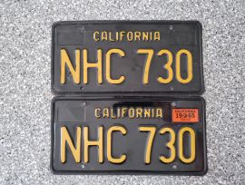 1965 California License Plates, DMV Clear 