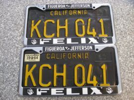 1964 California License Plates, DMV Clear 