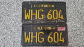 1968 California License Plates, DMV Clear 