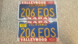 1972 California License Plates, DMV Clear 