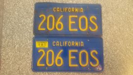 1972 California License Plates, DMV Clear 