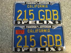 1973 California License Plates, DMV Clear, VG