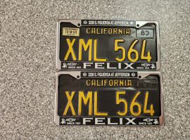 1969 California License Plates, DMV Clear, G