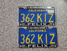 1974 California License Plates, DMV Clear, EX