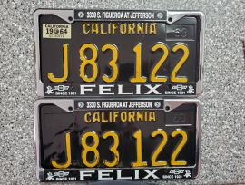1964 California Commercial License Plates, DMV Clr
