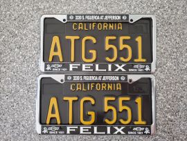 1963 California License Plates, DMV Clear 