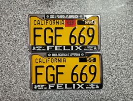 1957 California License Plates, DMV Clear 