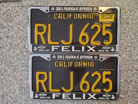 1966 California License Plates, DMV Clear 